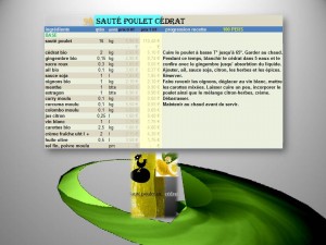 sauté poulet au cédrat